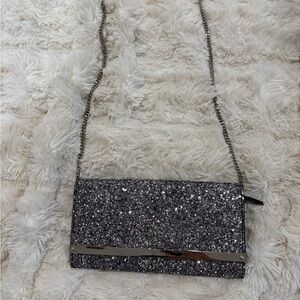 Jimmy Choo sparkly clutch purse REHAB BAG